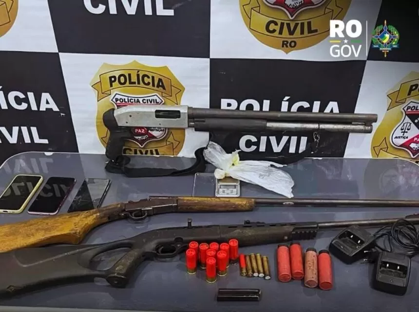 Polícia Civil de Rondônia Prende Dois Suspeitos com Armas e Munições Durante Investigação de Homicídio