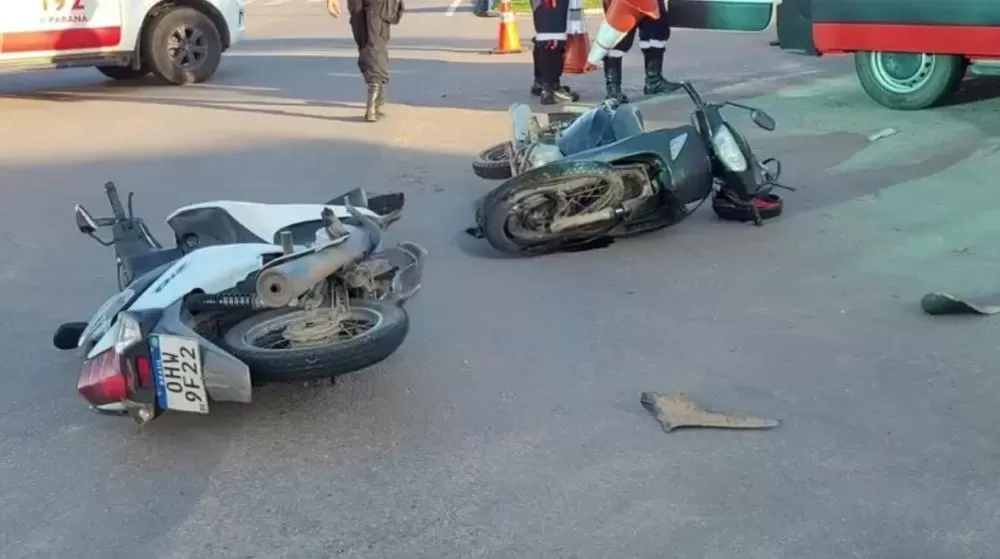 Ji-Paraná: Acidente Envolvendo Duas Motos na Av. Marechal Rondon com Rua Menezes Filho deixa Condutor em Estado Grave