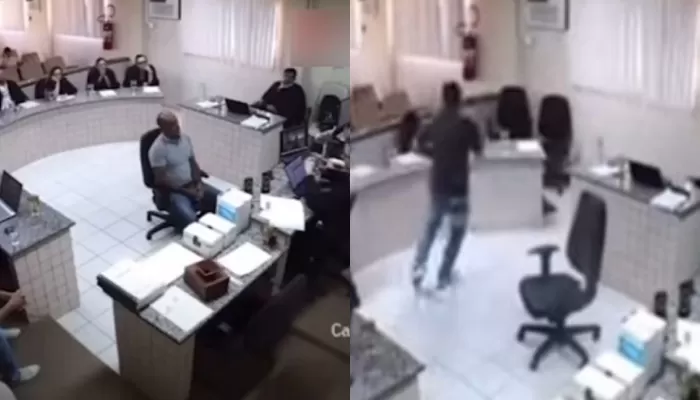 Vídeo: Homem Atira contra Réu Que Matou Seu Pai Durante Júri em Pernambuco