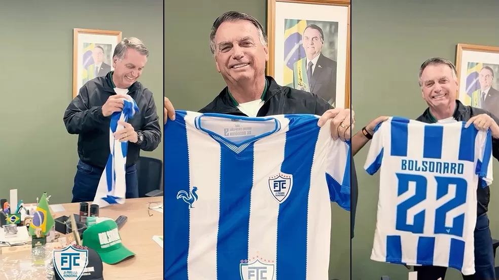 Vídeo: Bolsonaro Mostra Apoio ao Ji-Paraná Futebol Clube e Exibe Camisa em Seu Gabinete em Brasília