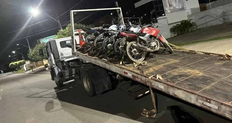Operação “Corta Giro” em Ji-Paraná apreende 09 motocicletas irregulares na Linha Santa Rita