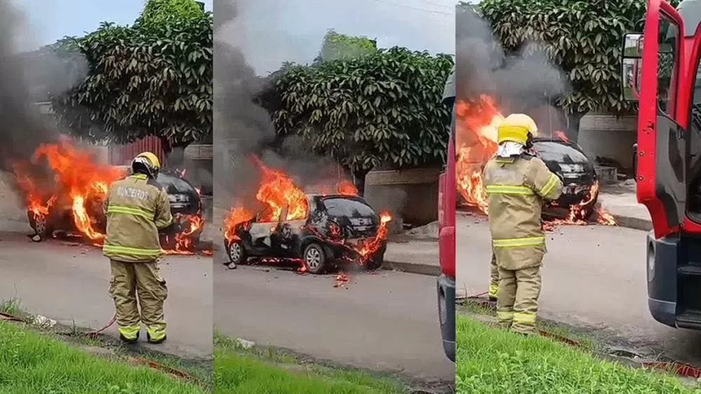 Vídeo: Ex Incendeia Carro na Av. Brasil Após Não Aceitar Fim do Relacionamento