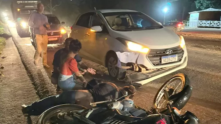 Motociclista Fica Gravemente Ferido Após Acidente na BR-364 Próximo à Entrada de Jaru