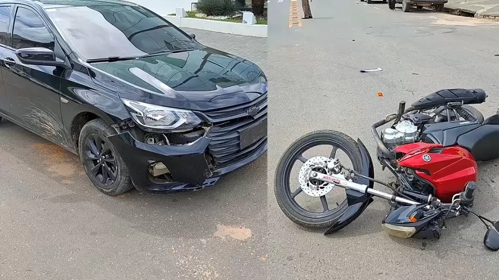 Idoso Fica Ferido Após Colisão Entre Carro e Moto na T-7 com Maringá, em Ji-Paraná