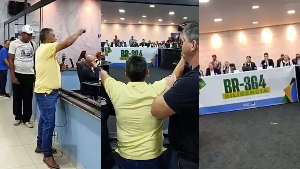 Confusão na audiência da BR-364 em Ji-Paraná: servidor comissionado do governo Rocha tenta invadir plenário