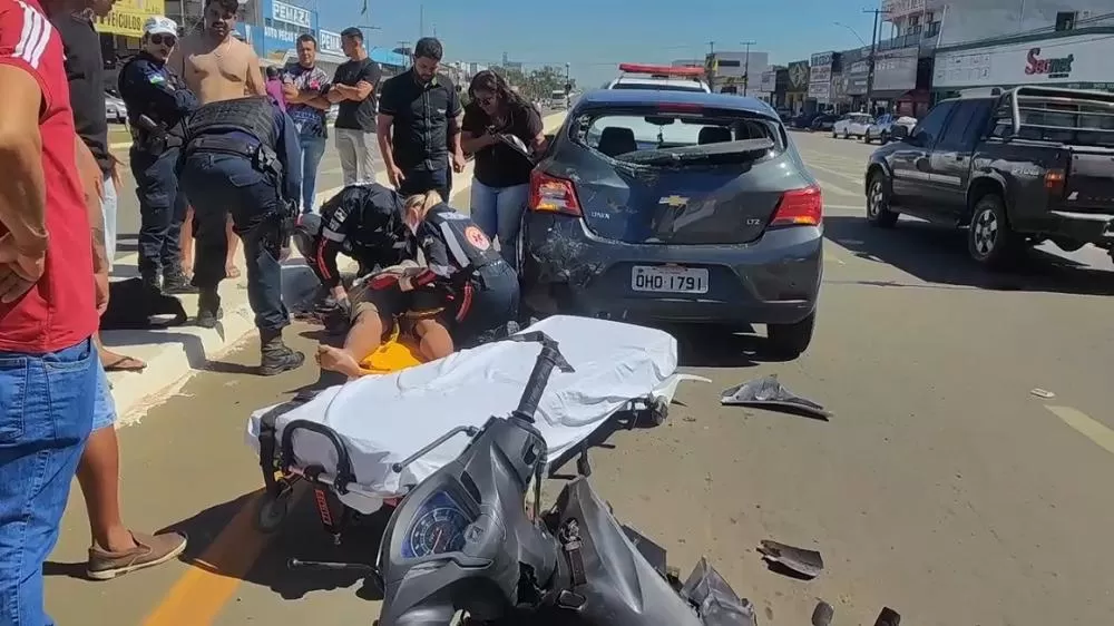 Grave Acidente na BR-364 em Ji-Paraná: Motociclista Sofre Ferimentos Graves Após Colisão com Carro