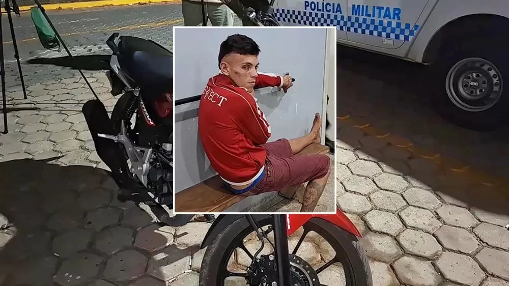Vídeo: Homem embriagado tenta fugir furtando moto de entregador em Ji-Paraná após consumir 12 cervejas e espetinhos