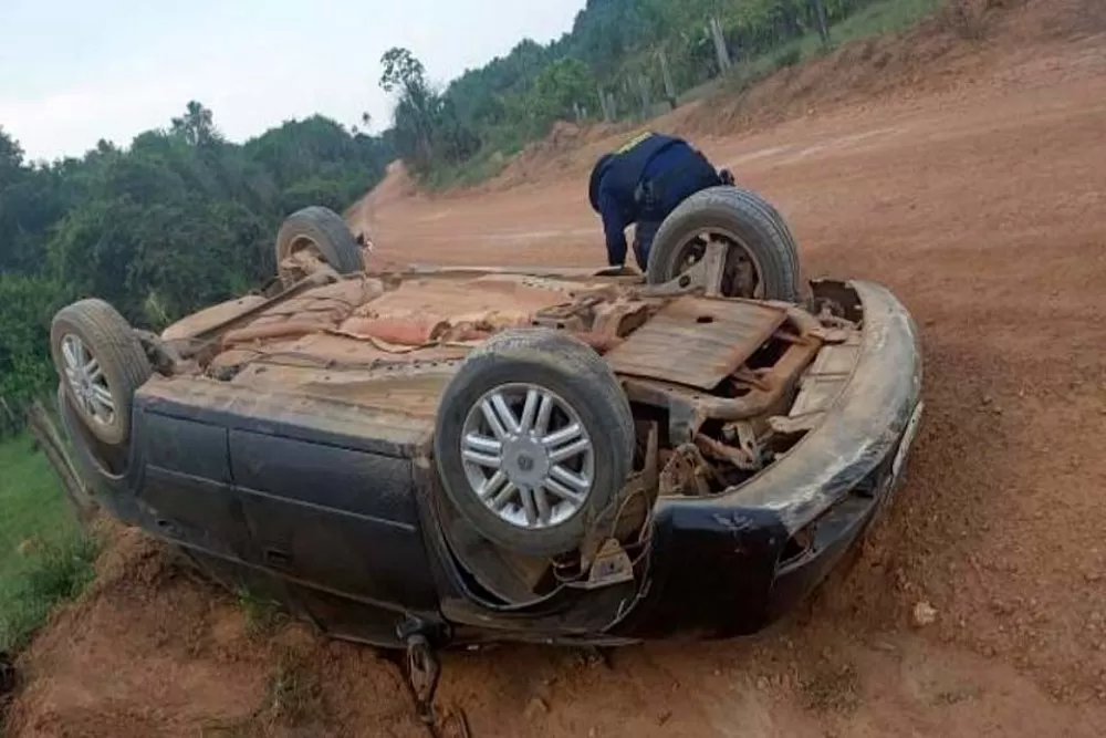 Policial Fica Ferido em Acidente na Zona Rural de São Miguel do Guaporé