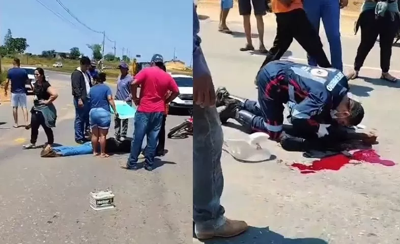 Gravíssimo Acidente na RO-135 em Ji-Paraná: Motociclista Sofre Traumatismo Craniano e acaba Intubado Hospital Municipal 