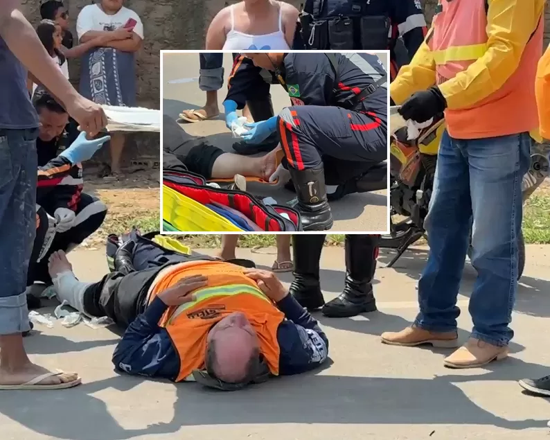 Mototaxista Fica Inconsciente Após “Rampar” Quebra-Molas na T-26 em Ji-Paraná — Sinalização Confusa Teria Causado o Acidente