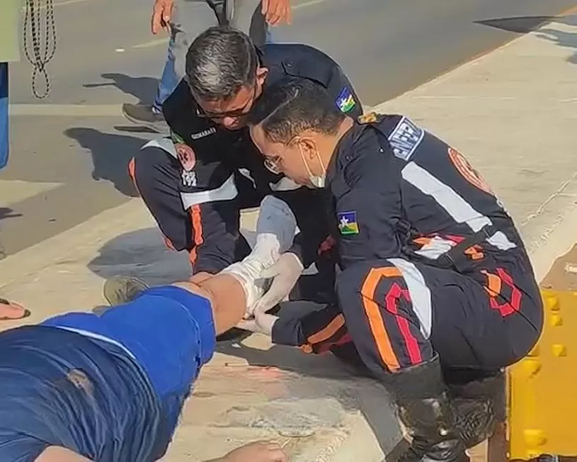  Ji-Paraná: Homem acaba Atropelado na Faixa de Pedestres da BR-364 — Motociclista Não Viu e Causou Acidente!