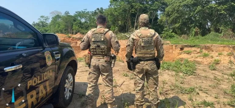 Operação conjunta da PF, Ibama e Polícia Ambiental desativa garimpo ilegal em Nova Mamoré