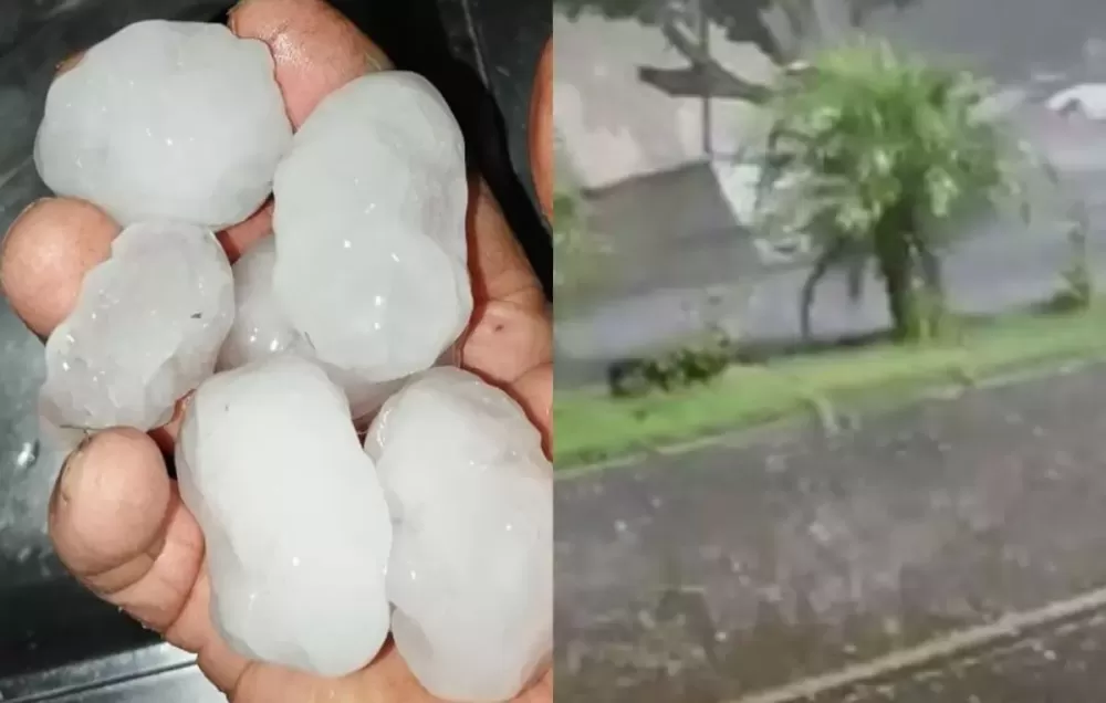 Vídeos: Temporal com granizo causa destruição em Ji-Paraná