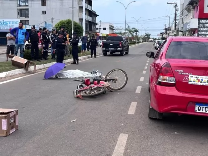 Ciclista Morre ao Ser Atropelado por Caminhonete após Colisão com Carro em Ji-Paraná 