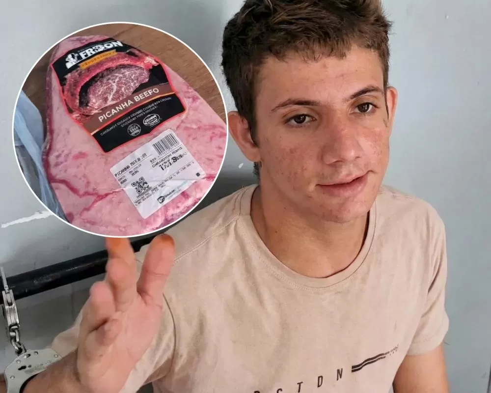 Jovem acaba preso após furtar picanha em supermercado de Ji-Paraná mas tentativa de churrasco terminou na UNISP 