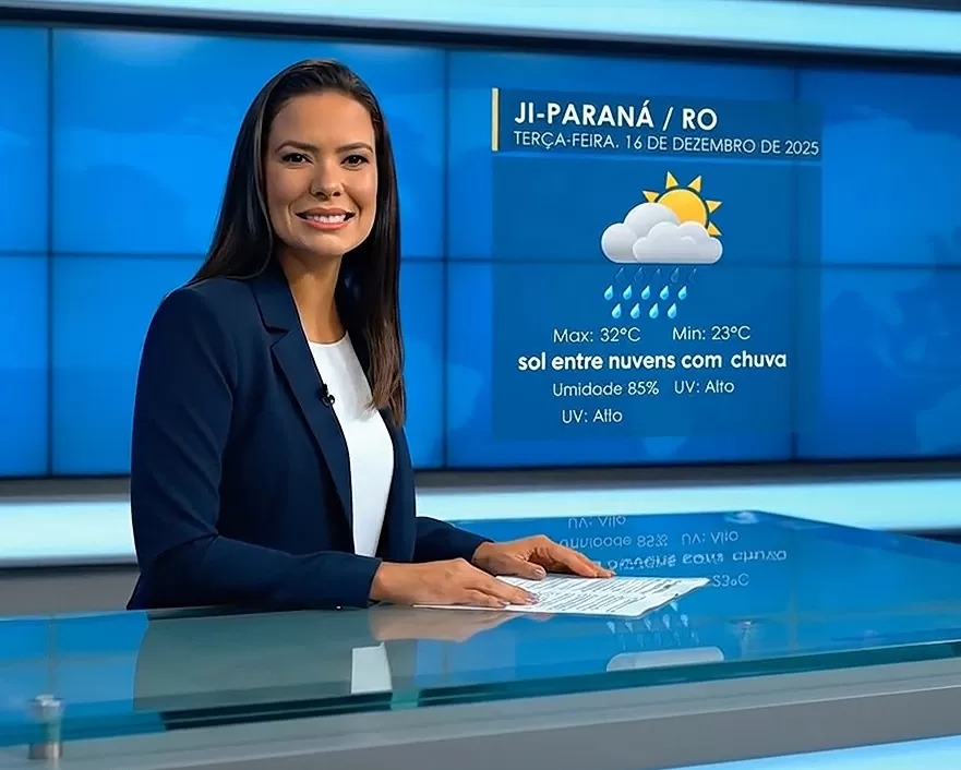 Ji-Paraná enfrenta tempo instável nesta terça-feira com chuvas e tempestades isoladas — Temperaturas entre 22 °C e 30 °C