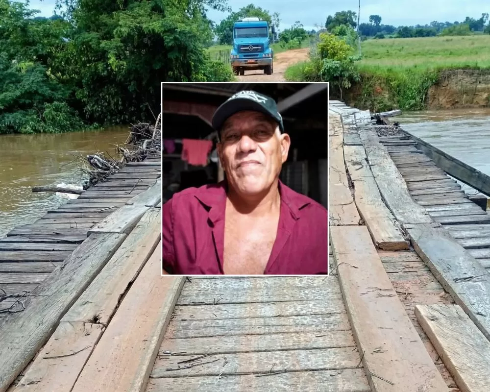 Idoso desaparece nas águas do Rio Riachuelo em Ji-Paraná durante limpeza emergencial da ponte da Linha 90