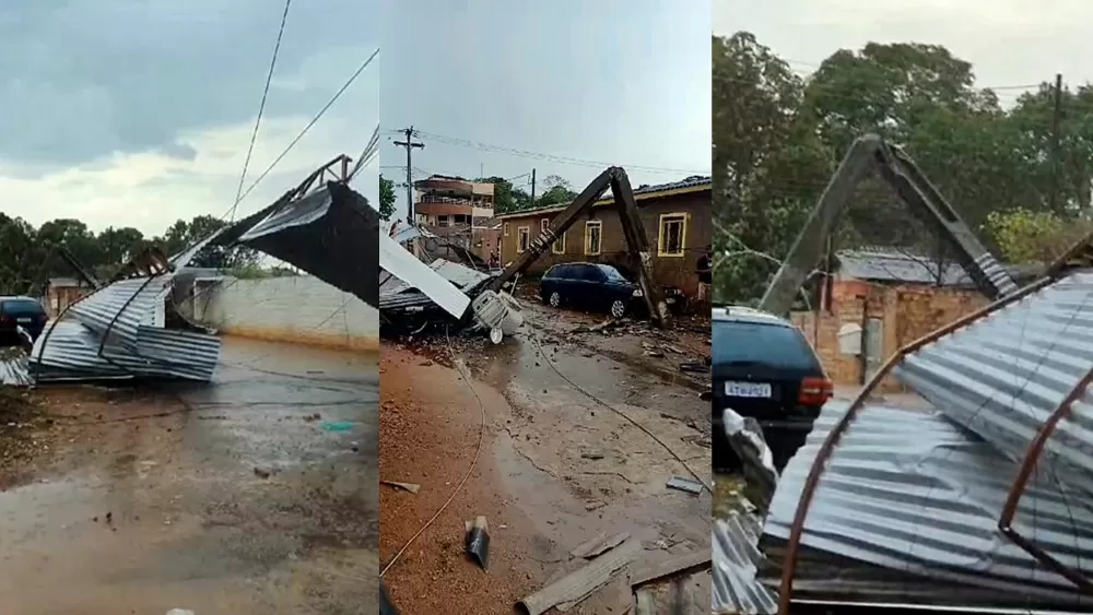 Chuva de Granizo e Vendaval Devastam a Cidade, Deixando Bairros Sem Energia e Casas Destelhadas