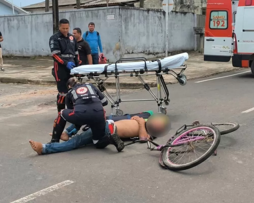 Criminoso com tornozeleira conhecido como “Pezão” sofre acidente, ameaça equipe do SAMU e foge antes da chegada da PM em Ji-Paraná