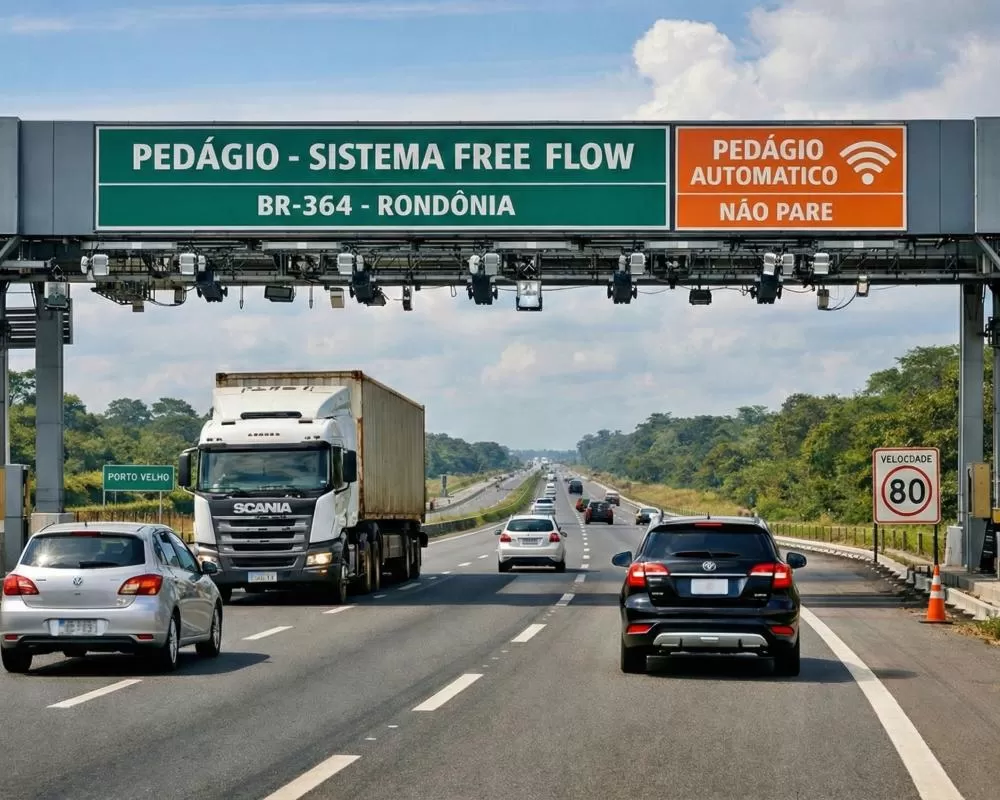 TRF-1 restabelece pedágio na BR-364 em Rondônia e tarifa do sistema Free Flow volta a valer após suspensão judicial