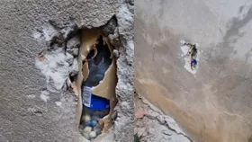 Polícia Desmascara “Boca de Fumo” com Drogas Concretadas na Parede