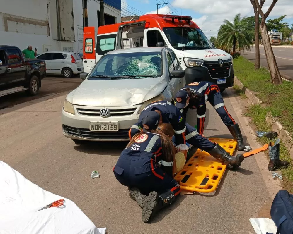 Grave Atropelamento em Ji-Paraná: Pedestre é Lançado Contra Para-brisa ao Tentar Atravessar Via Movimentada