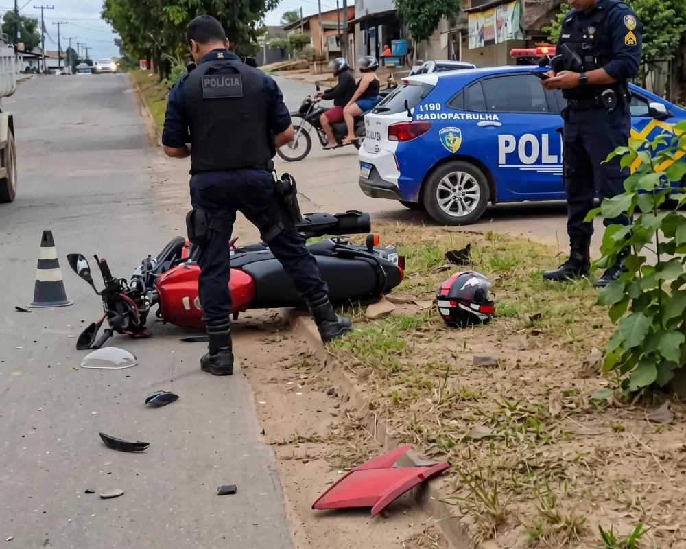 Motorista pela contramão perde o controle de Hilux e se envolve em acidente no bairro Bela Vista em Ji-Paraná 