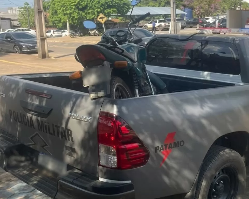 Moto furtada em Ji-Paraná é localizada após moradores relatarem abandono na região do Terminal Rodoviário de Jaru 