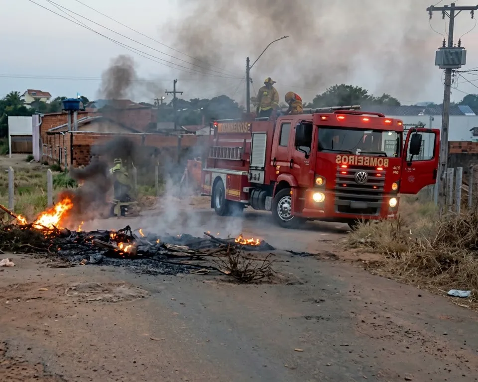 Revolta e protesto de populares paralisam rua e cobraram Energisa após 14 horas de apagão no bairro Bosque Ipês em Ji-Paraná