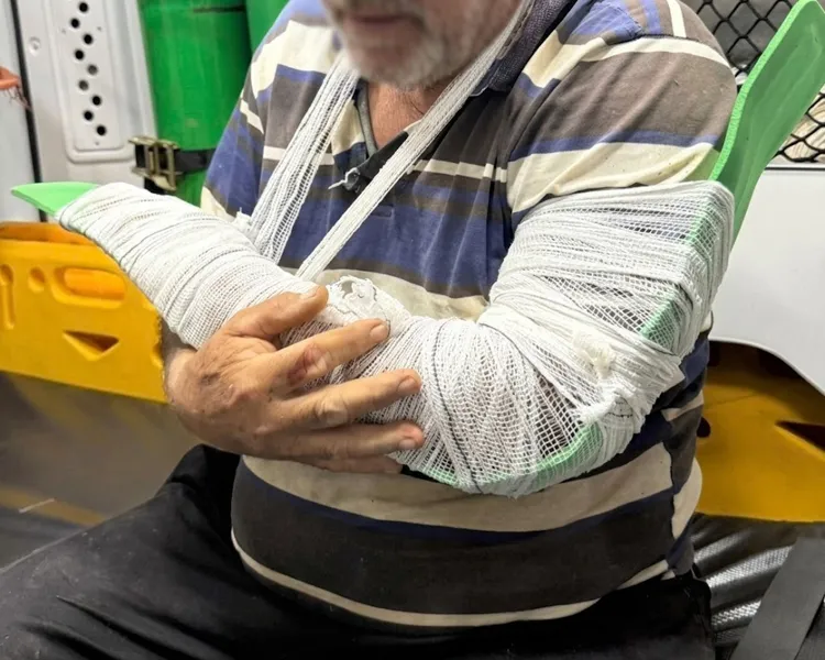 Grave acidente na Linha 128 deixa motociclista com fraturas graves após queda violenta no local em Ji-Paraná