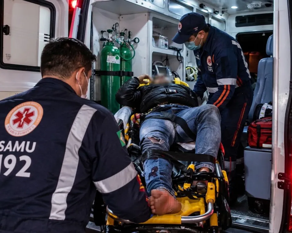 Estado grave: Acidente na ponte do Rio Urupá localizada na RO-135 mobiliza SAMU em Ji-Paraná
