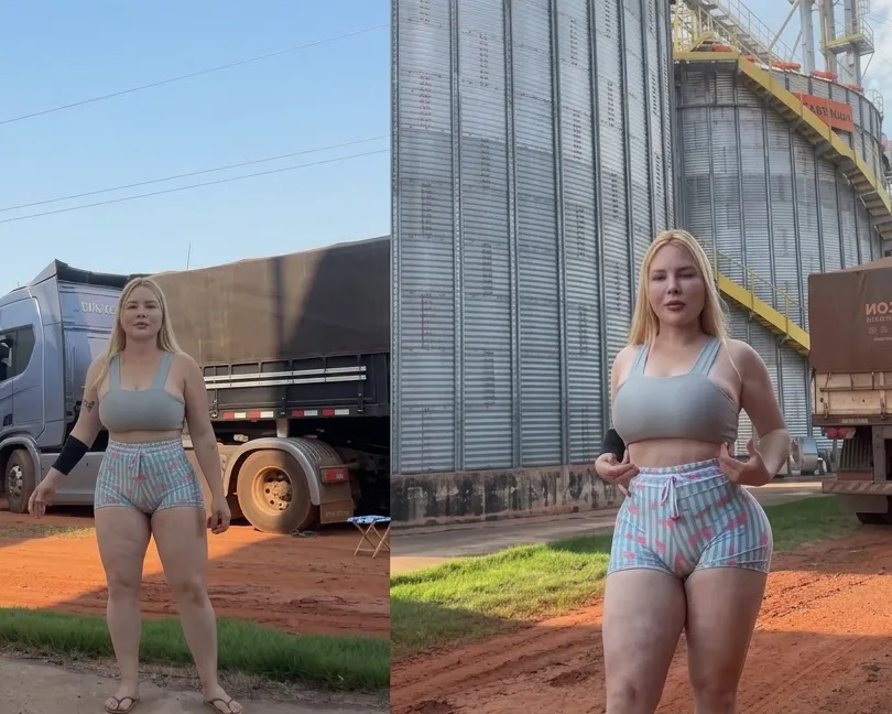 Caminhoneira Youtuber Aline Füchter denuncia furto de módulos de carretas de R$ 27 mil e fuga de bando na BR-364
