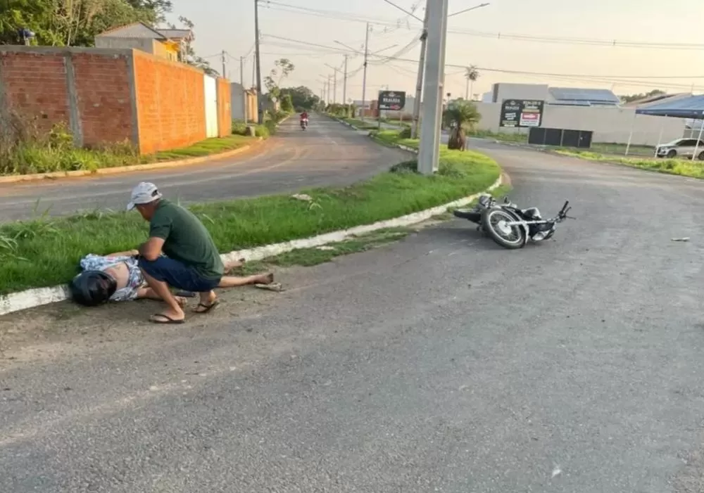 Motociclista Embriagado Se Envolve em Acidente e Foge do Local em Ji-Paraná