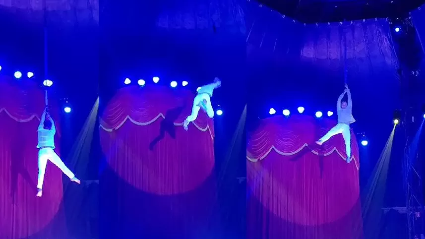 Acidente em Circo de Ji-Paraná: Artista Cai Durante Manobra e é Socorrido Imediatamente