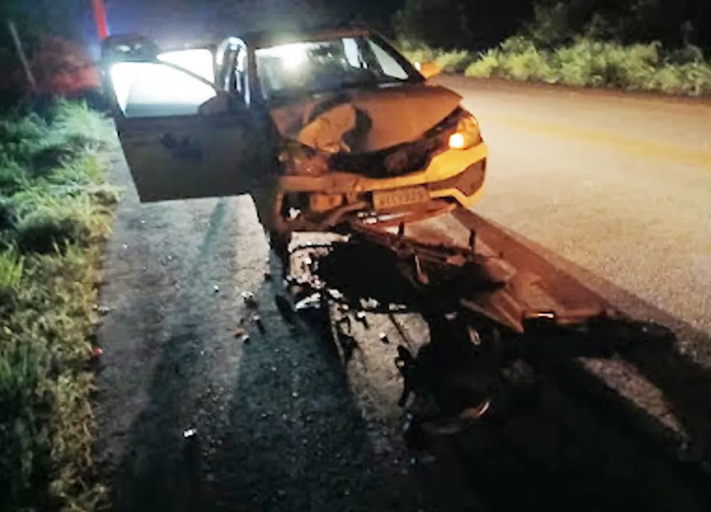 Motociclista morre após ser atropelado por carro na BR-425