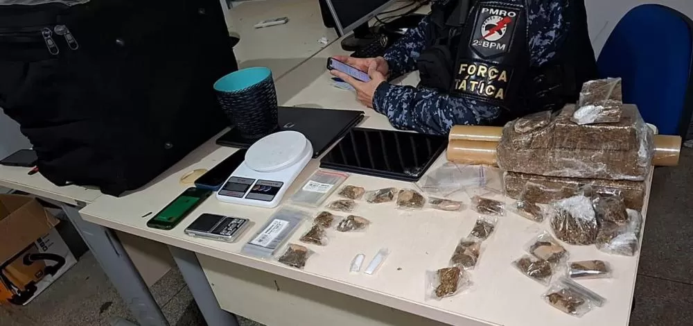 Operação da Força Tática Desarticula Tráfico de Drogas em Ji-Paraná e Apreende 1,6 kg de Substâncias Ilícitas