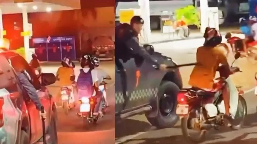 Ji-Paraná: Motociclista é Espancado com Cassetete por PMs do Patrulhamento Tático Móvel 